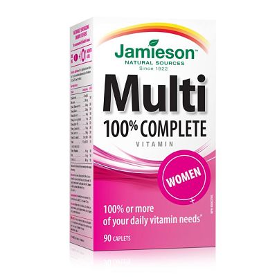 Multi 100% Complete Women - Suplemento Vitamínico - Jamieson - 90 cápsulas