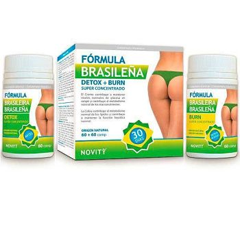 Detox + Burn Fórmula Brasileña - Novity - 60 + 60 comprimidos *