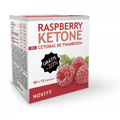 Cetonas de Frambuesa - Raspberry Ketone - Novity - 72 cápsulas